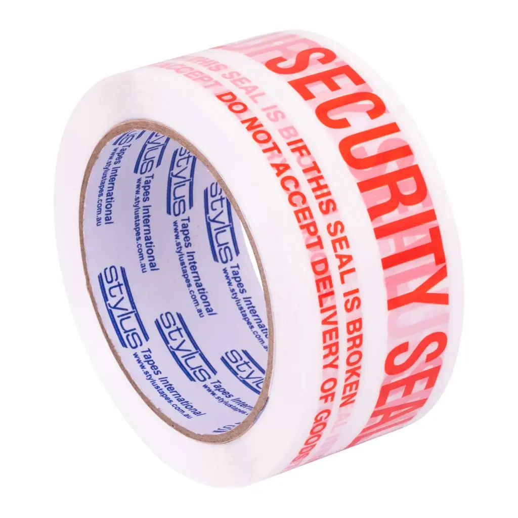 Printed Security Seal Red/White 48mm x 66m 
