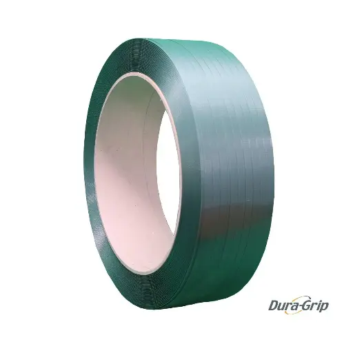 [9000] 16 mm x 0.7 mm x 1450m Green PET Strapping Embossed