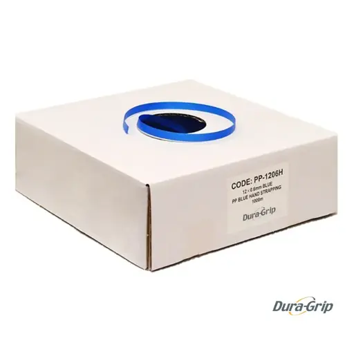 [9003] 12 mm x 0.6 mm x 1000m Blue PP Hand Strapping (80 Kg B/S)