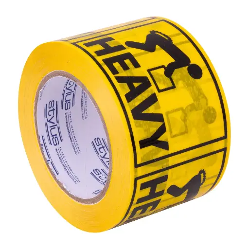 [5006] Label Tape Heavy 75mm x 50m PVC Black/Yellow