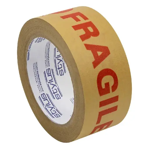[3042] Printed Urgent Red/ Brown Paper Tape 48mm x 48m