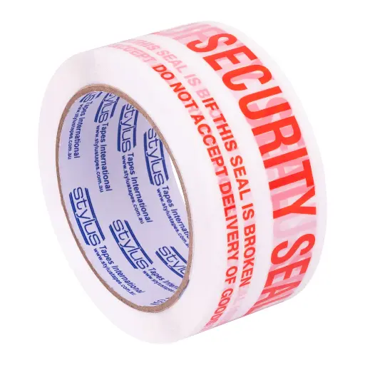 [3050] Printed Security Seal Red/White 48mm x 66m 