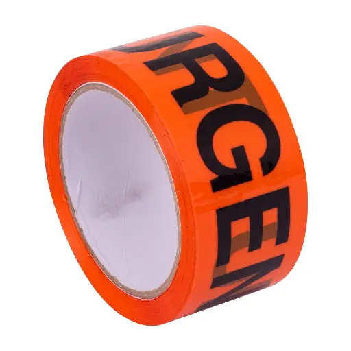 [3052] Printed Urgent Black/Orange 48mm x 66m 